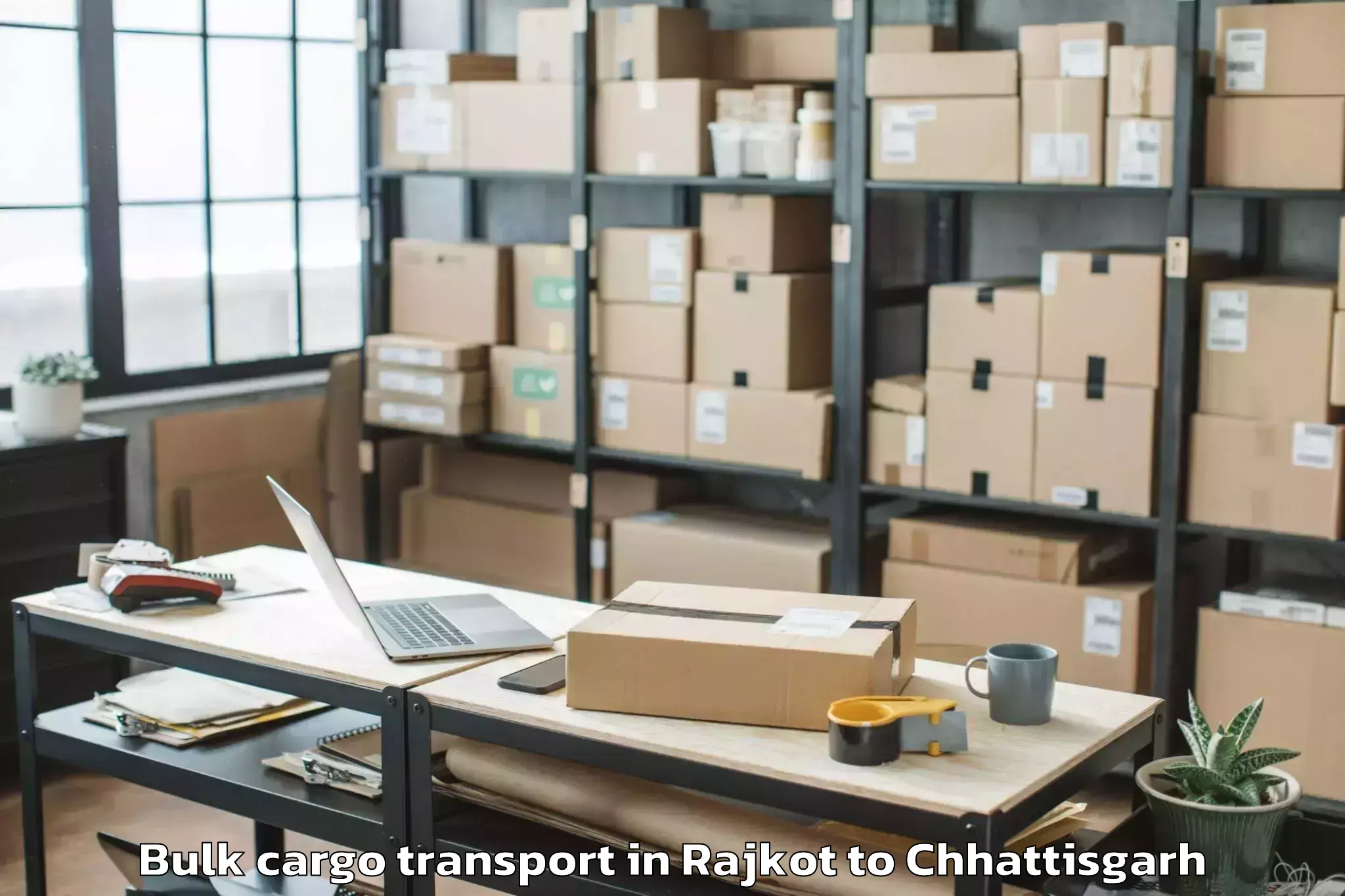 Top Rajkot to Jashpur Nagar Bulk Cargo Transport Available